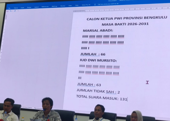 Marsal Abadi Kembali Pimpin PWI Bengkulu, Unggul 3 Suara dari Iyud Dwi Mursito