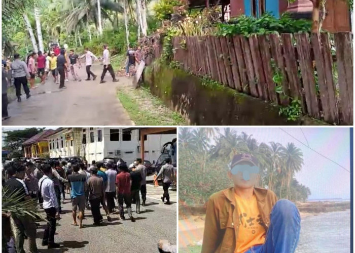 Pembunuh Sadis Siswi SMP dan Neneknya Ditangkap, Poto Disebar, Rumah Dirusak,  Massa Datangi Polres Kaur