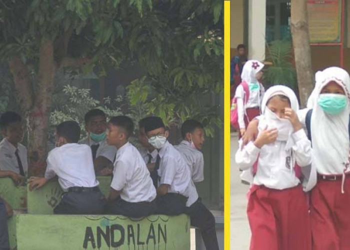 Kabut Asap Mengerikan, Siswa di Pekanbaru Belajar di Rumah, MBG Tetap Jalan