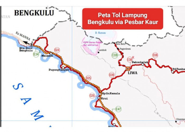 Tol Palembang Bengkulu Gagal Tersambung, Rencana Tol Lampung Bengkulu via Pesbar Kaur Kembali Menguat