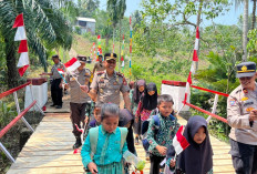 Tak kenal lelah, Kapolres Kaur kembali Resmikan Jembatan Merah Putih Presisi Kecamatan Maje