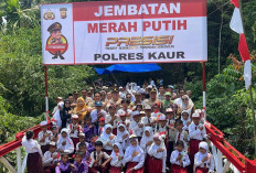 Polres Kaur Resmikan Jembatan Merah Putih Presisi ke-10 Desa Air Pahlawan, Buka Akses dan Dorong Kesejahteraan
